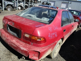 1993 HONDA CIVIC DX RED 4DR 1.5L MT A17546